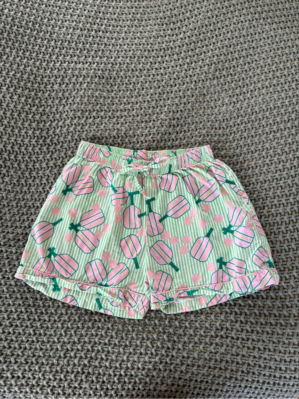 8 oak lane pickleball print pajama shorts